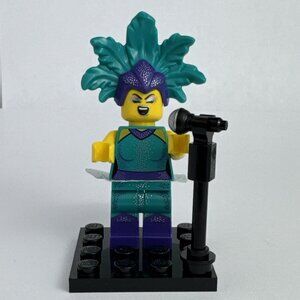 Lego Cabaret Singer Minifigure w Base 71023 col21-12 teal purple